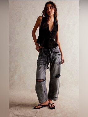 We The Free Moxie Pull-On Barrel Jeans NWOT